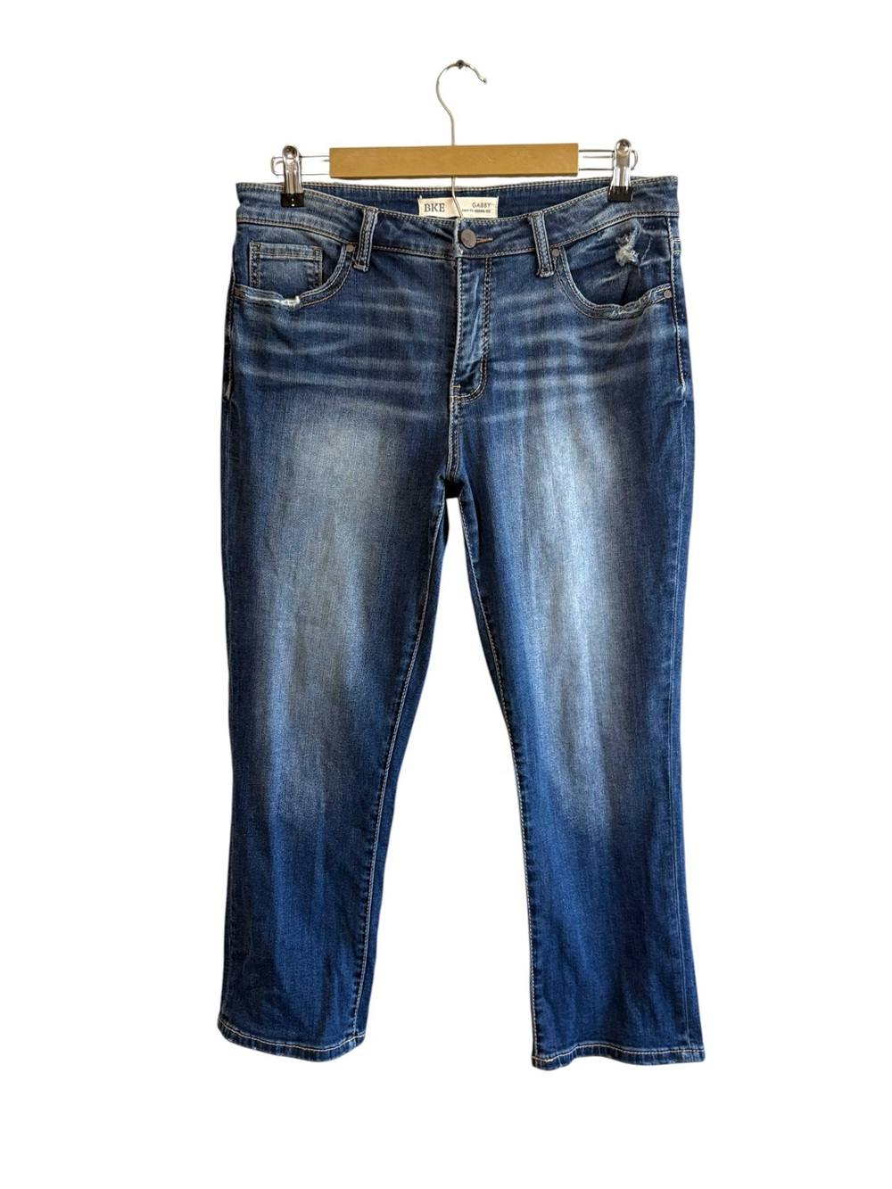 BKE Gabby Size 29 Original Rise Curvy Fit Cropped Jeans Western Country Denim